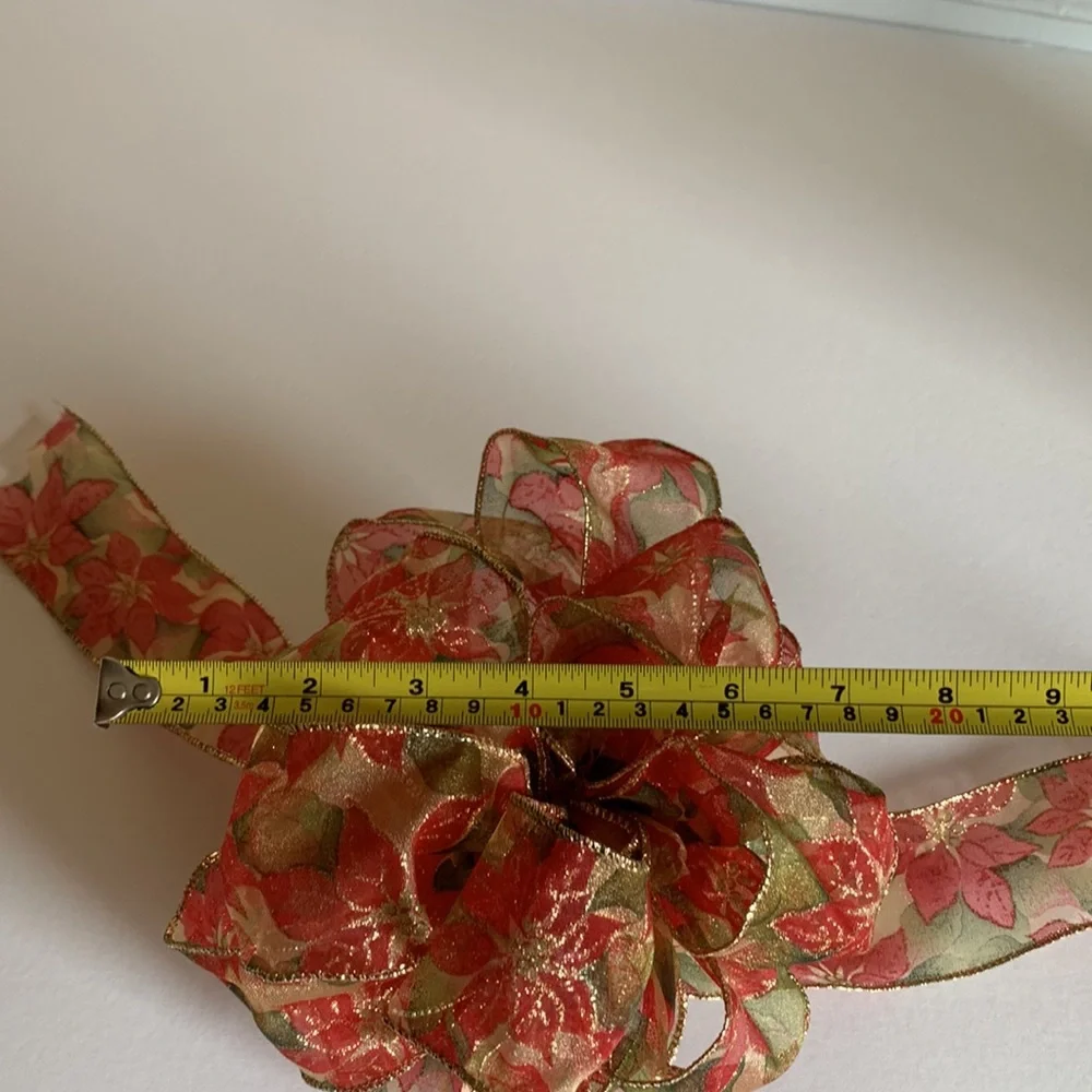 Hand crafted Christmas bow for wreaths, gifts, tree top, etc